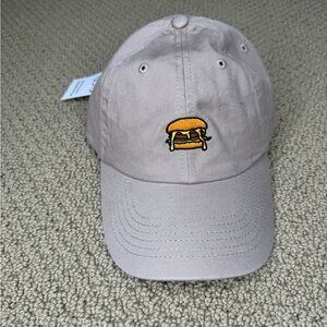 Hamburger Beige Strap Hat Cap NEW